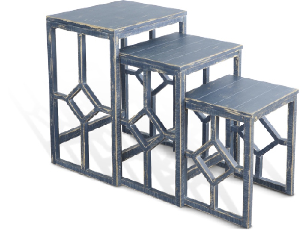 Ocean Blue Nesting Table - main image