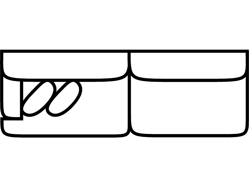 LSF 1 Arm Sofa (2 Over 2) - image 1