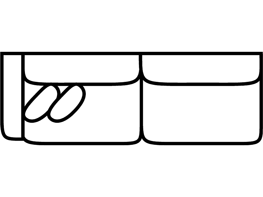 LSF 1 Arm Sofa (2 over 2) - image 1