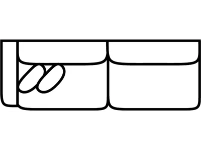 LSF 1 Arm Sofa (2 over 2) - Alternative View
