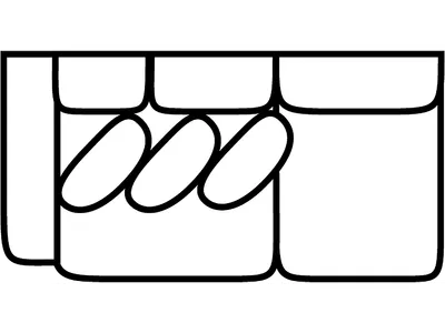LSF 1 Arm Sofa (3 over 2) - Alternative View