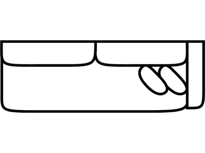 RSF 1 Arm Sofa (2 Over 1) - Alternative View