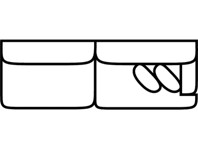 RSF 1 Arm Sofa (2 Over 2) - Alternative View