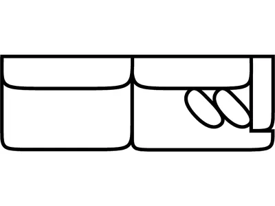 RSF 1 Arm Sofa (2 Over 2)