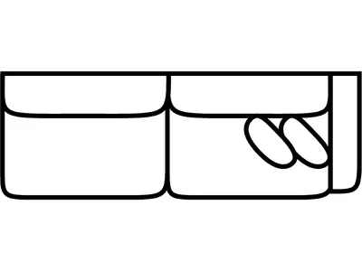 RSF 1 Arm Sofa (2 Over 2) - Alternative View