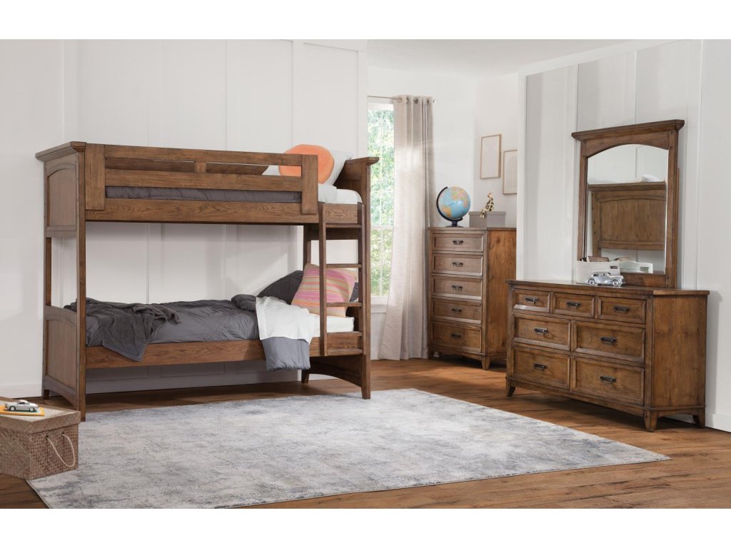 2100 Oakdale Youth Bedroom- Complete 3/3 Over 3/3 Bunkbed - image 1