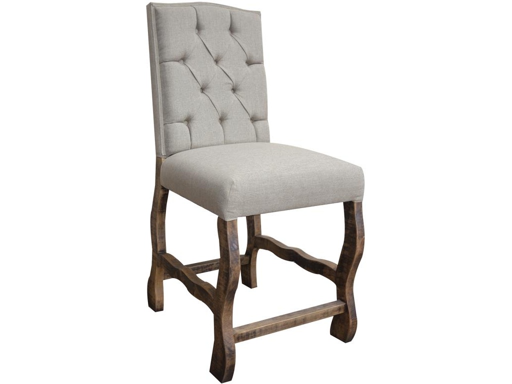 Tufted Backrest 24" Upholstered Barstool - main image