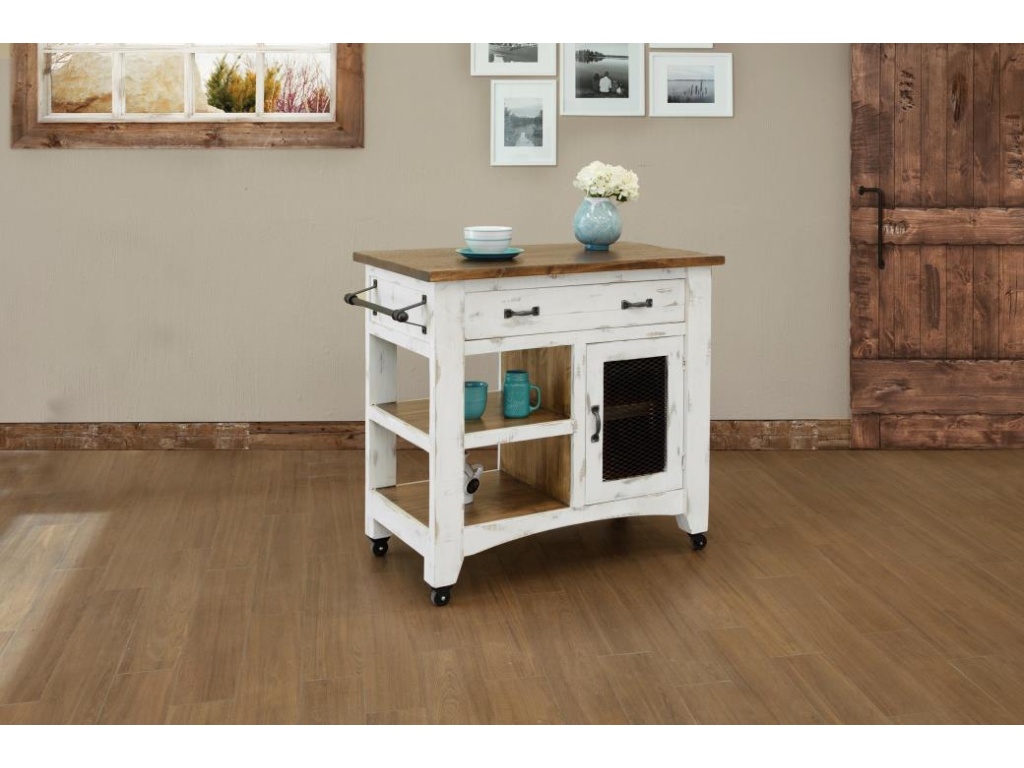 1 Drawer 1 Mesh Door Kitchen Island - image 1