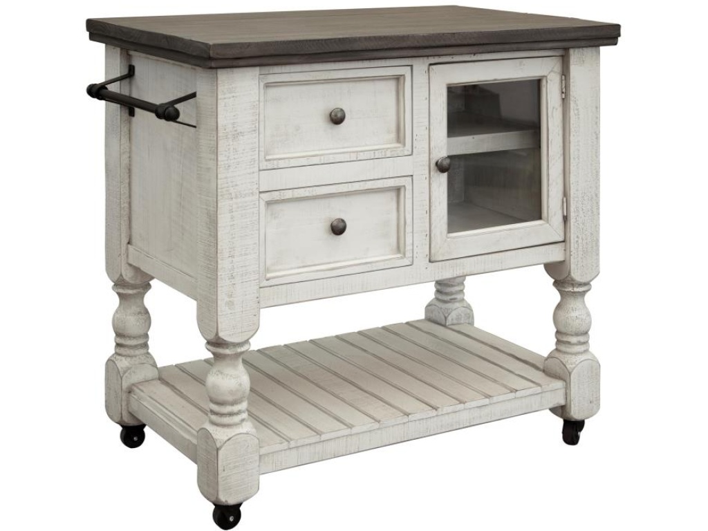 2 Drawer, 1 Glass Door Kitchen Island - main image