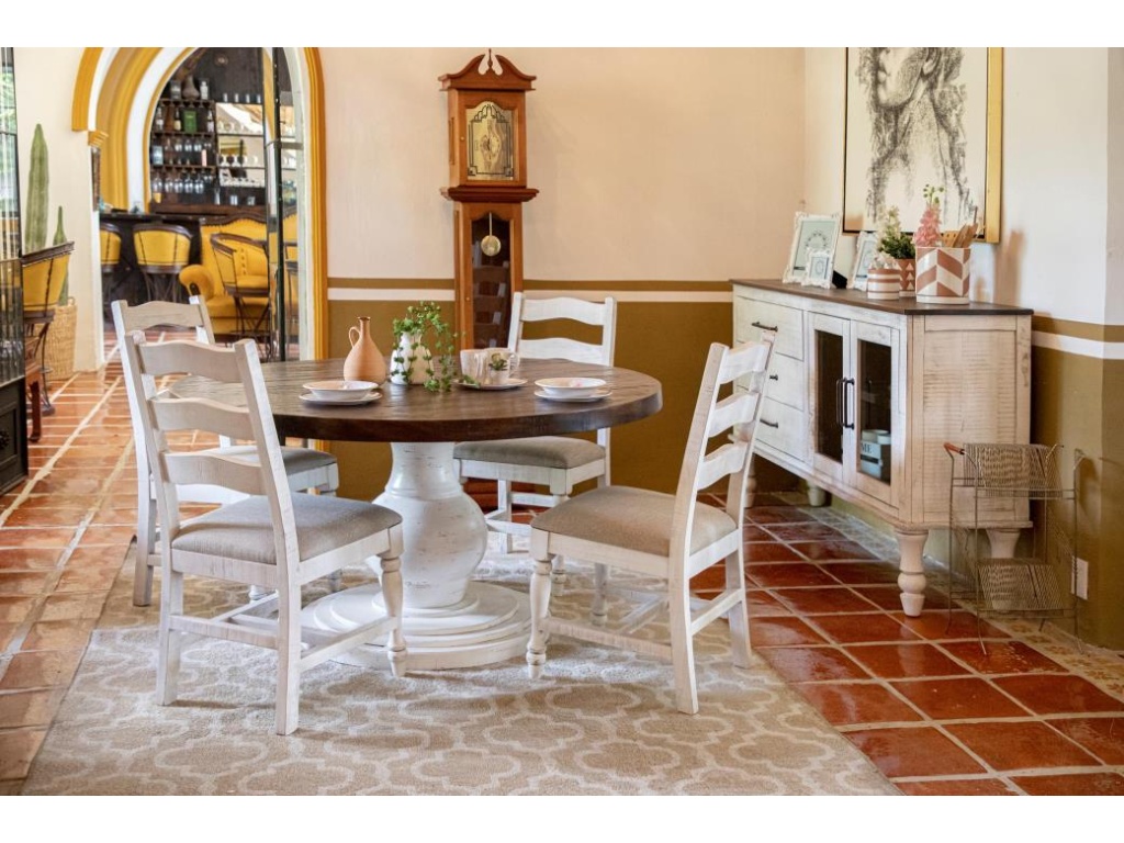 Upholstered Seat Wooden Chair - image 1