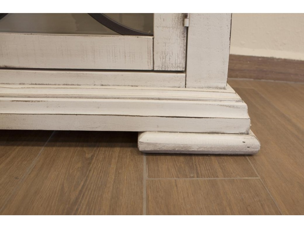4 Glass Doors 3 Drawers Console - image 3