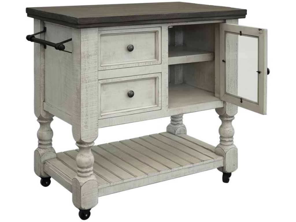2 Drawer, 1 Glass Door Kitchen Island - image 1