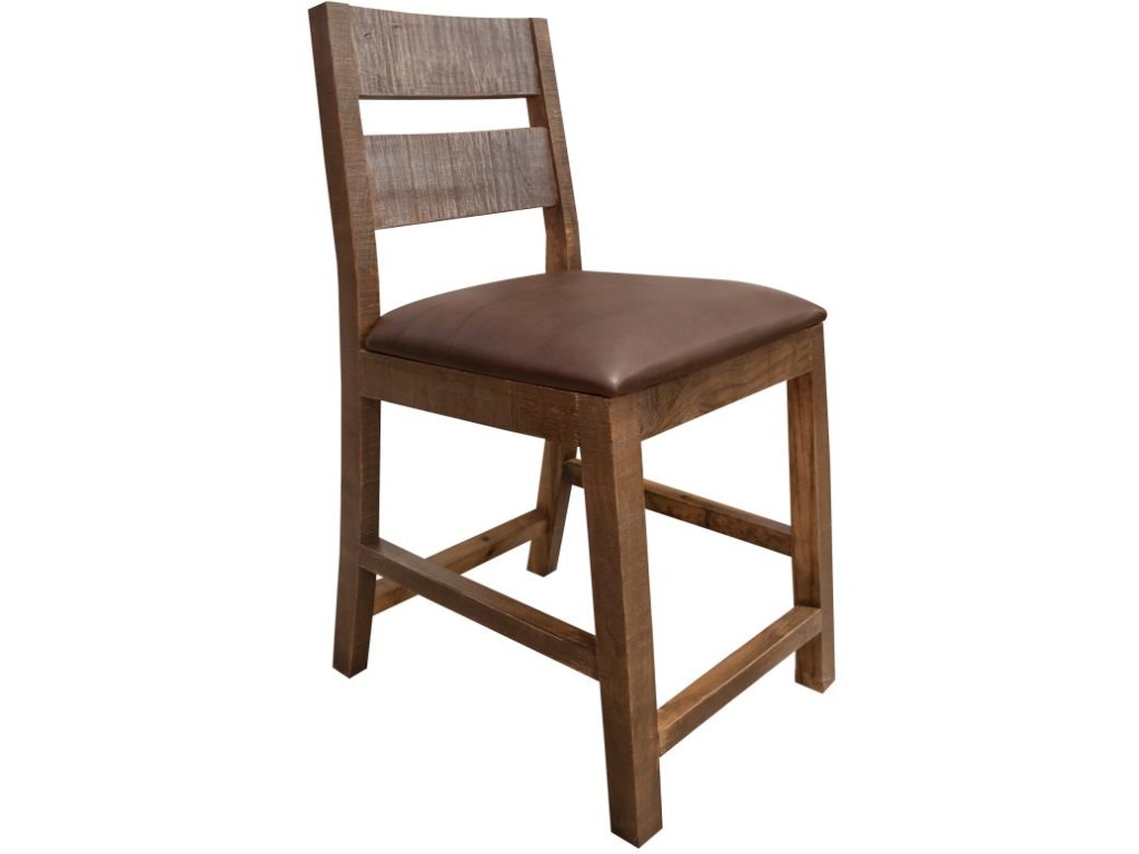 Faux Leather Seat 30" Barstool - main image
