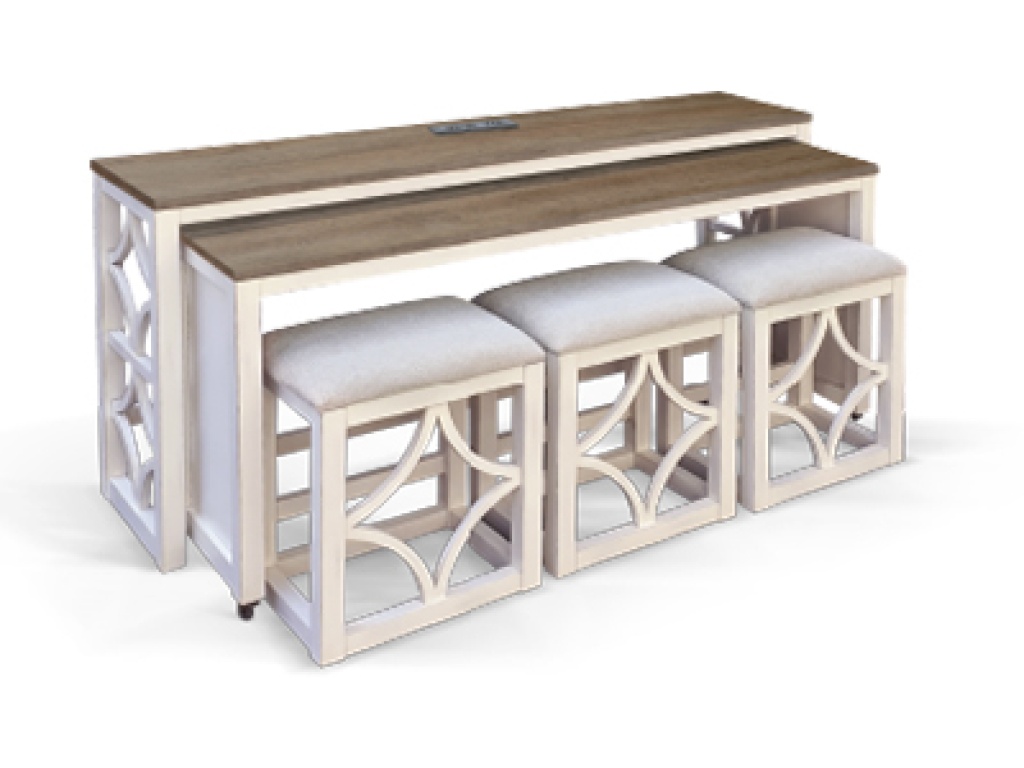 Nesting Console Table w/ Stools - main image