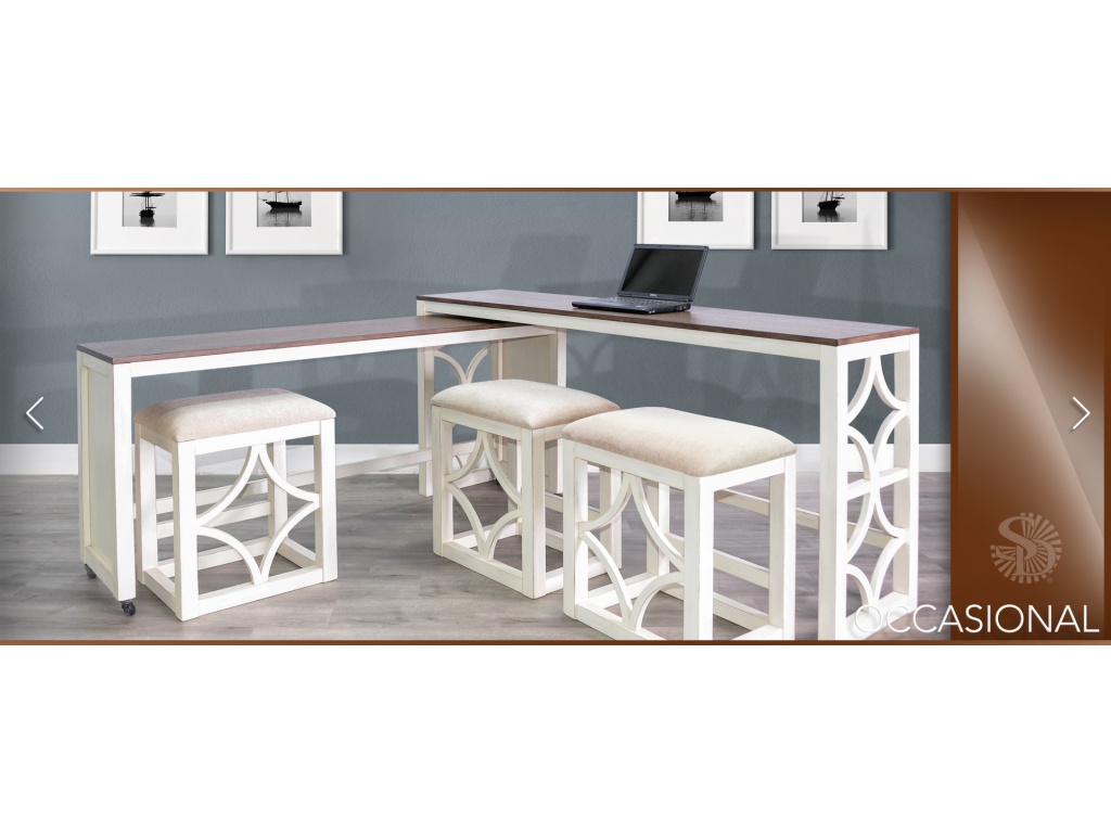 Nesting Console Table w/ Stools - image 1