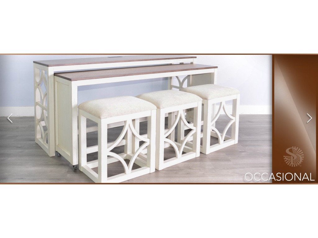 Nesting Console Table w/ Stools - image 2