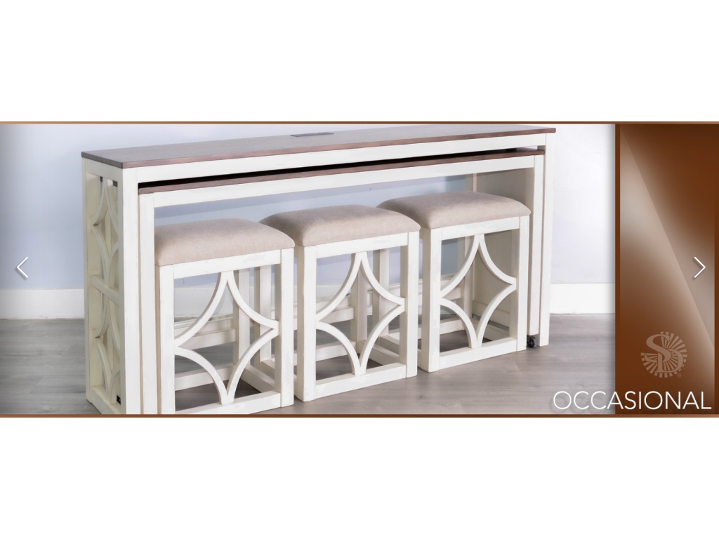 Nesting Console Table w/ Stools - image 3