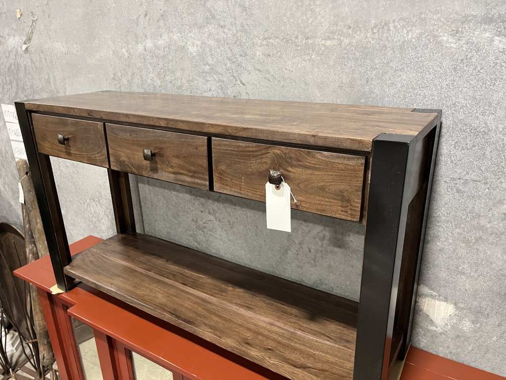 Bronx Wooden Console with Metal Legs - main image
