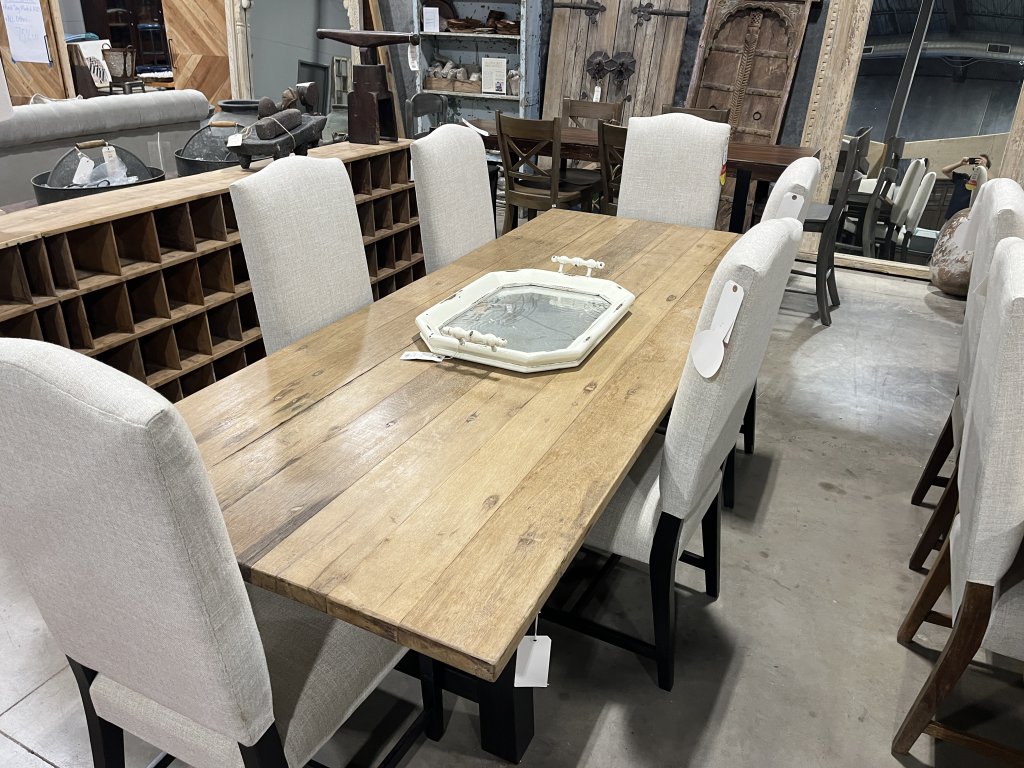 Reclaimed Factory Floor Dining Table - main image