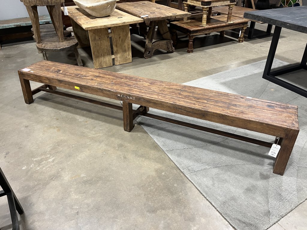 Vintage Cafeteria Bench  - main image