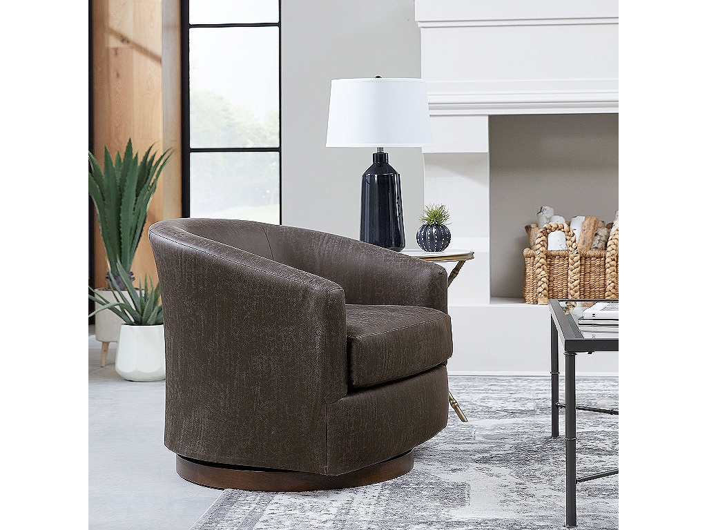 Ennely Swivel Barrel Chair - image 10
