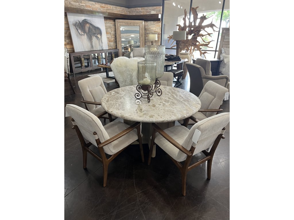 Round Marble Top Dining Table - main image