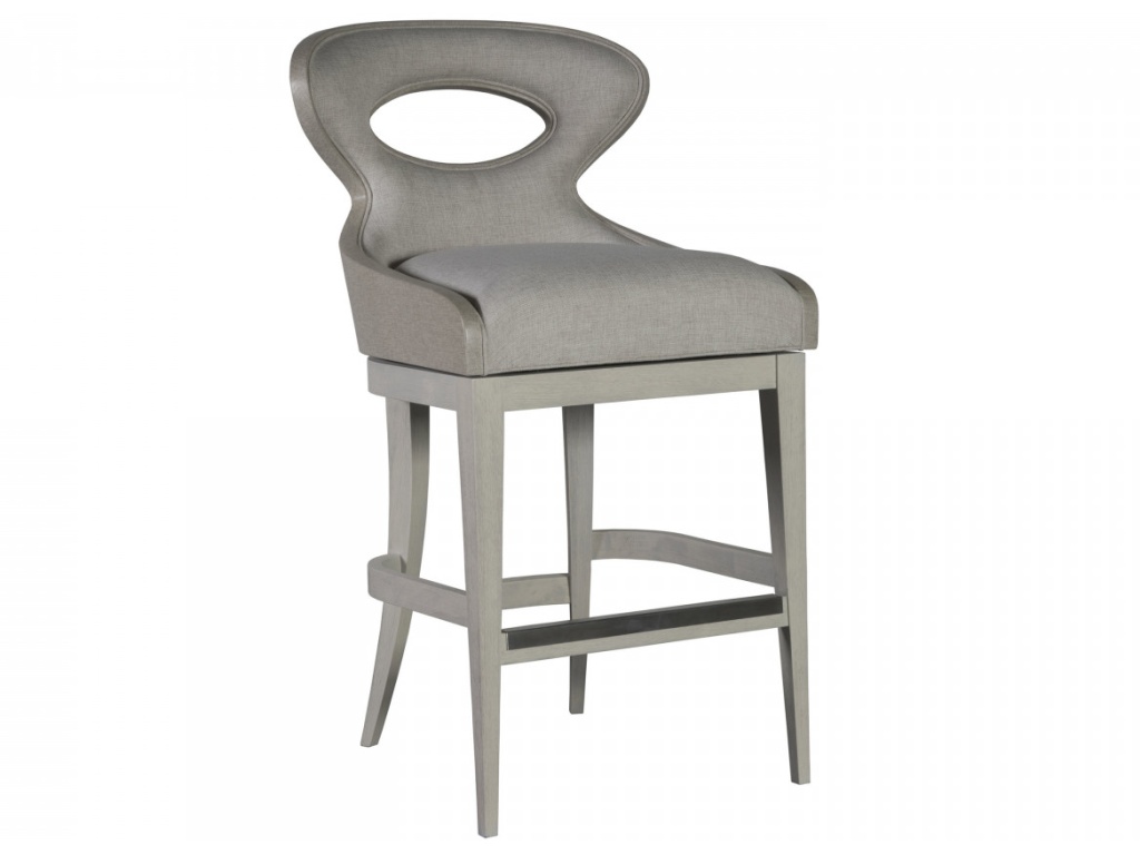 Zeitgeist Linen Upholstered Swivel Barstool - main image