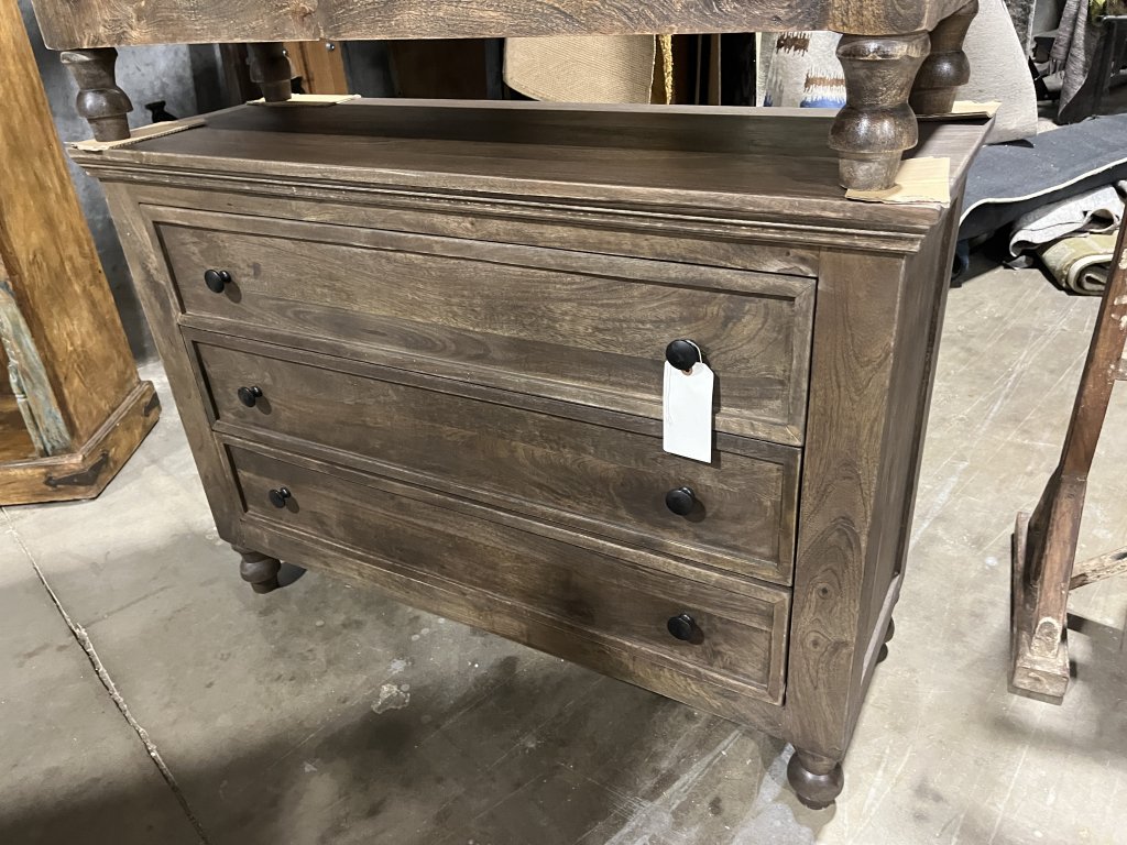 3 Drawer Wooden Chest Medium Brown - main image