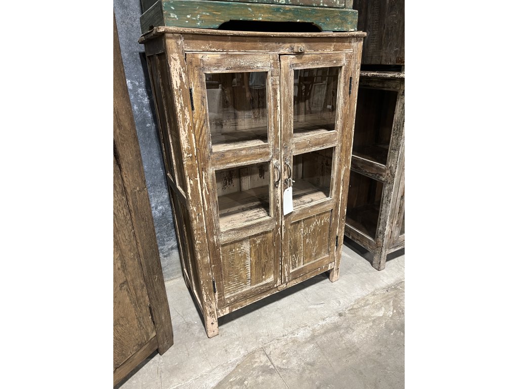 2 Door Wooden Glass Cabinet - main image