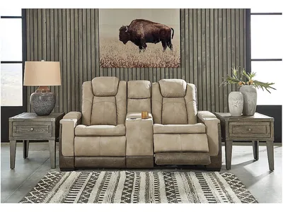 Next-Gen DuraPella Power Reclining Loveseat with Console - Alternative View