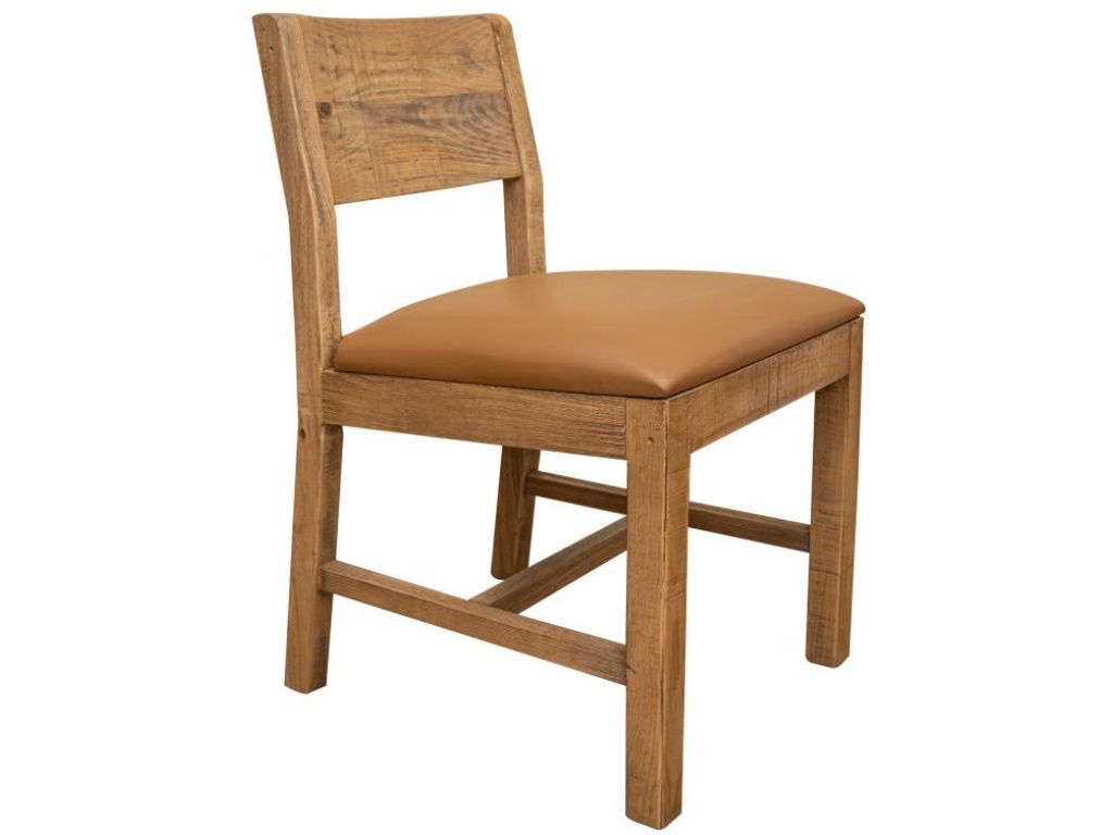 Upholstered Faux Leather Seat Chair - main image