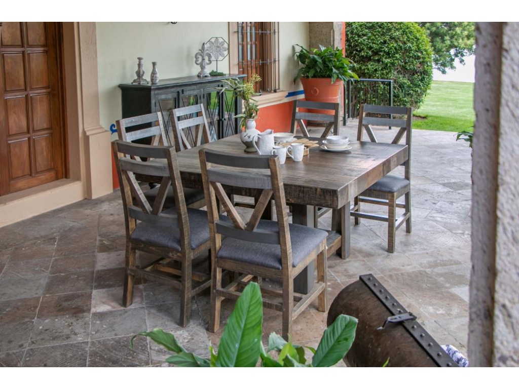 Upholstered Seat Wooden Chair - image 1
