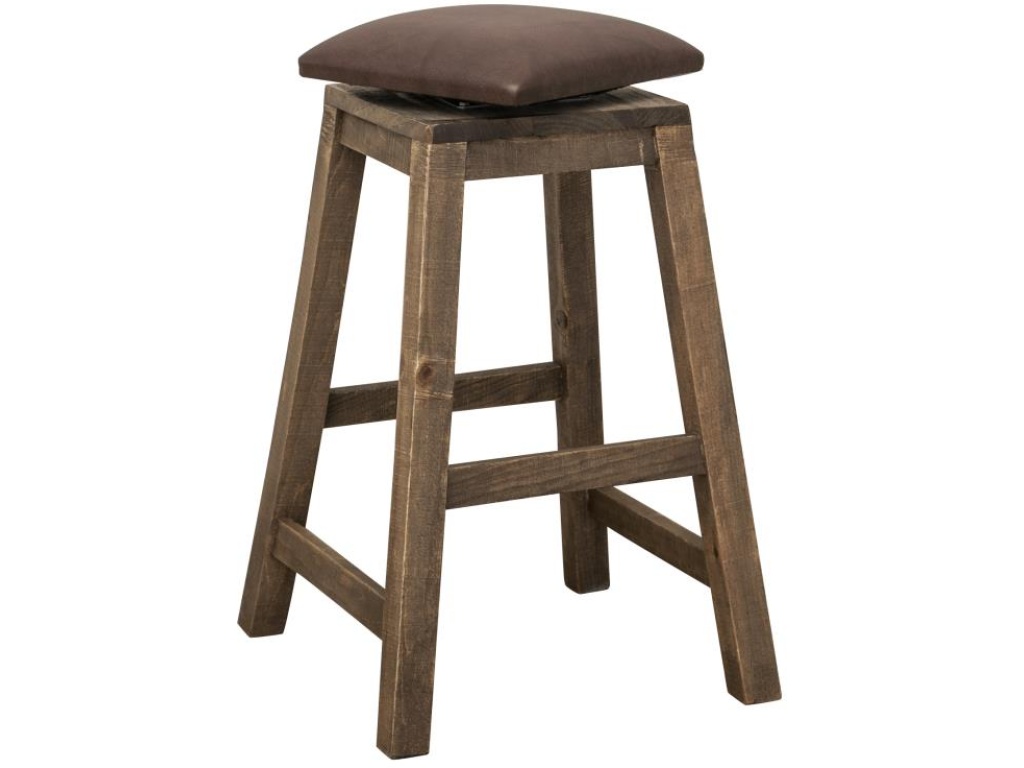 Faux Leather Seat 30" Swivel Stool - main image