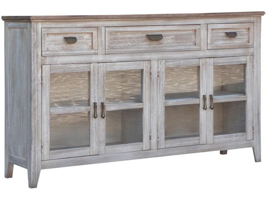 3 Drawer 4 Glass Door Console - image 2