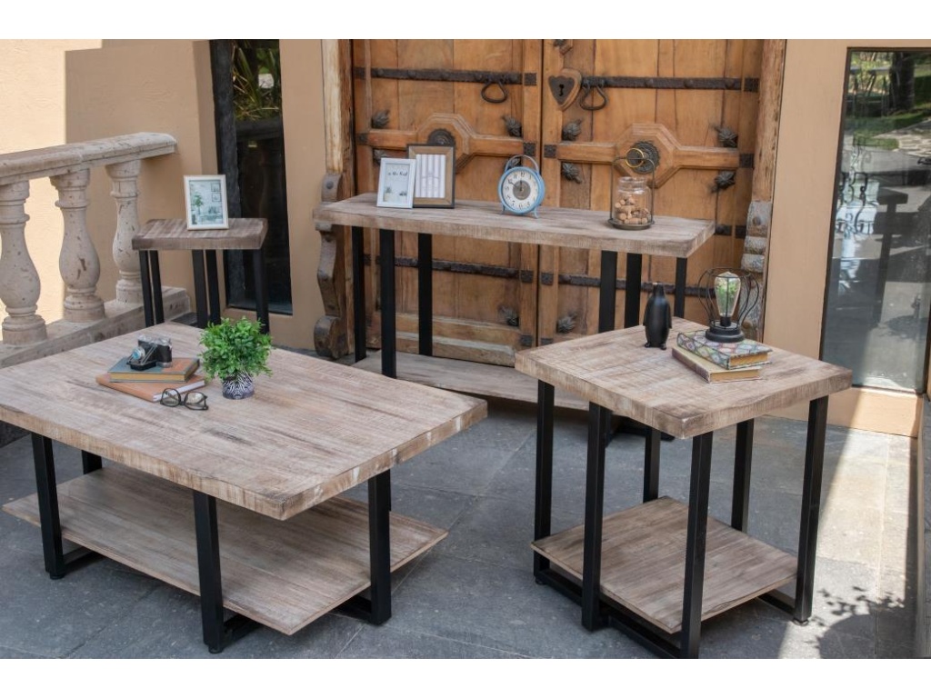 Iron Base Chairside Table - image 1