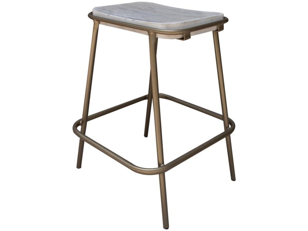 Metal Frame Wooden Seat 24" Stool - main image