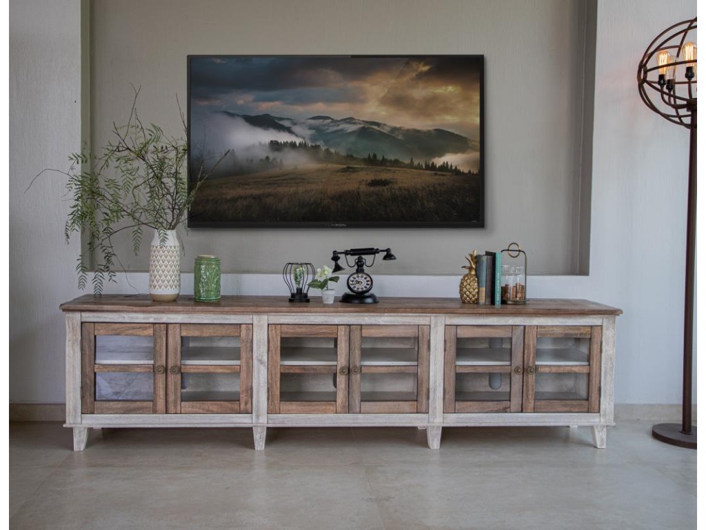 6 Door 93" TV Stand - image 1