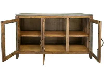 3 Glass Door Console