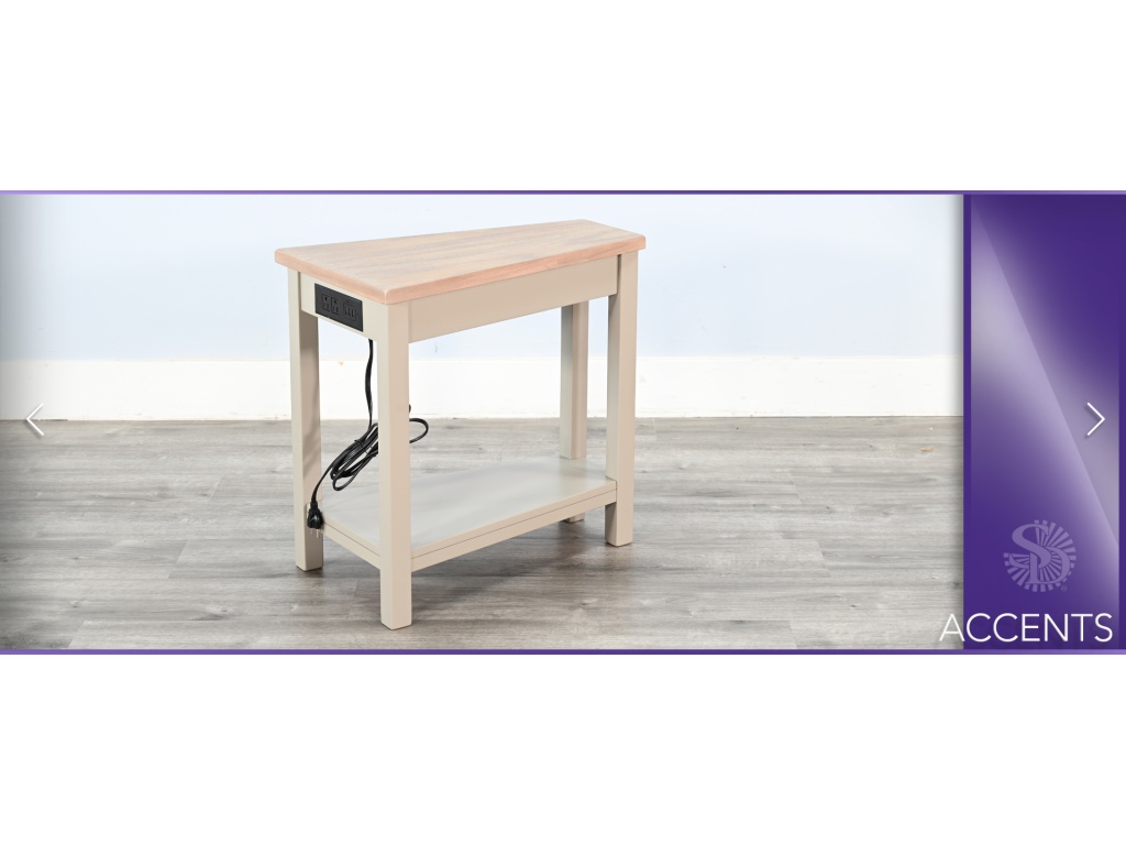 Chair Side Table w/ Power Strip - image 5