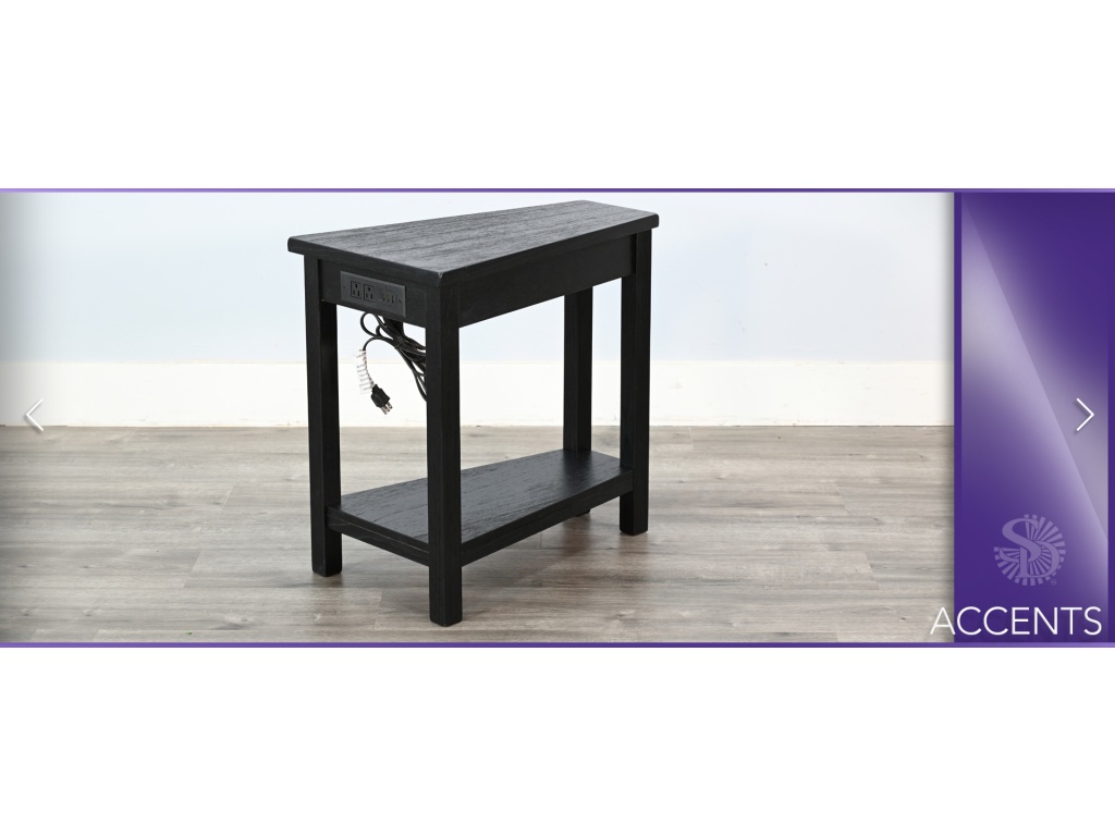 Chair Side Table w/ Power Strip - image 5