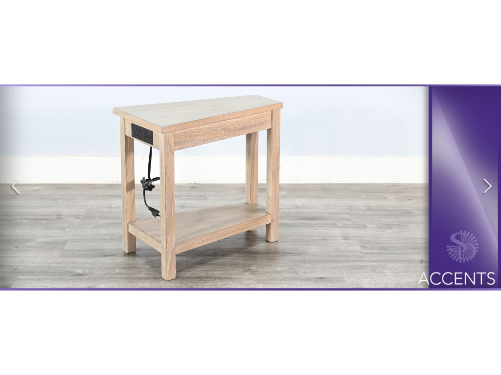 Chair Side Table w/ Power Strip - image 5