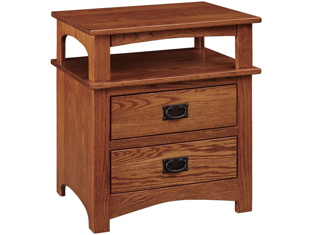 Country Value Woodworks Mission 2-Drawer Nightstand, alternate view 1