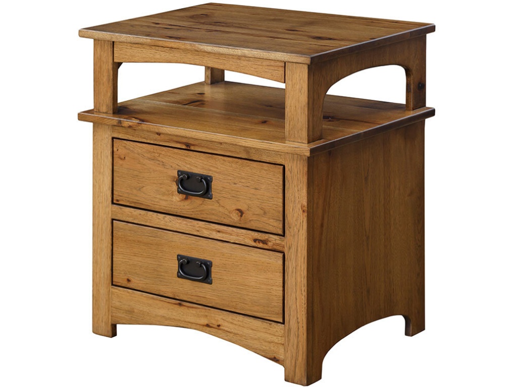 Country Value Woodworks Mission 2-Drawer Nightstand, primary thumbnail