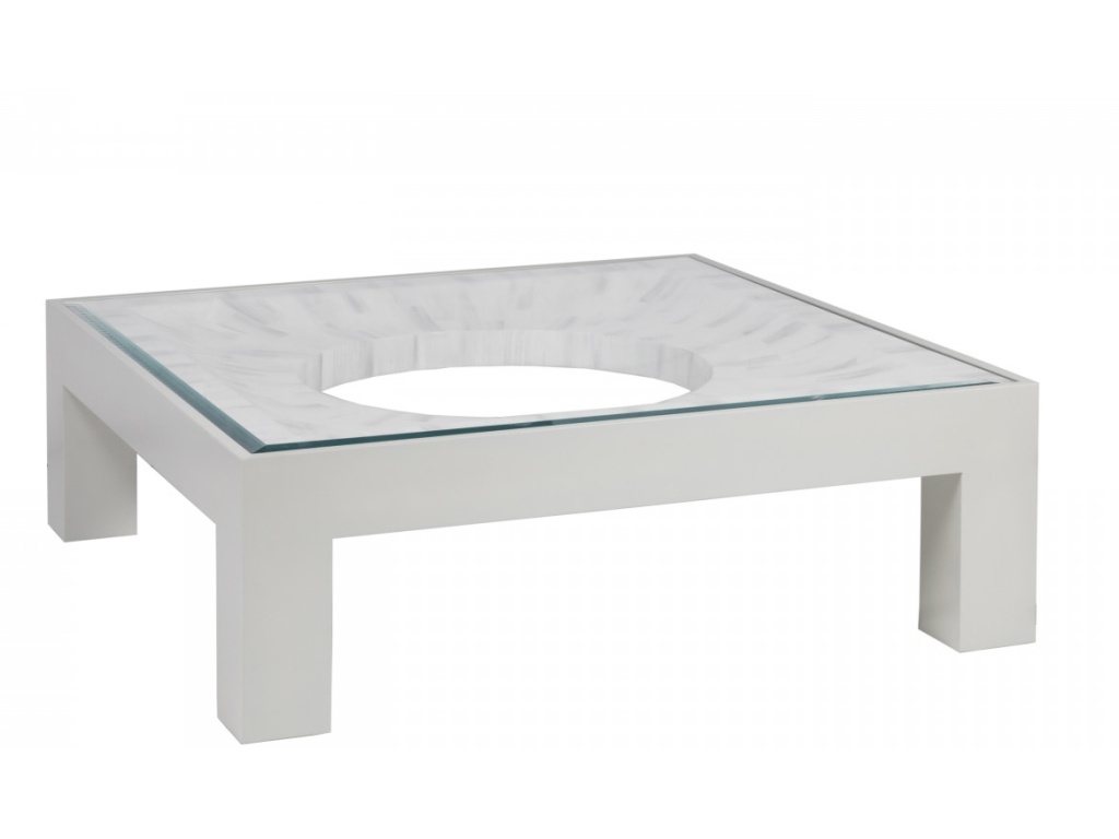 Elation White Square Cocktail Table - main image