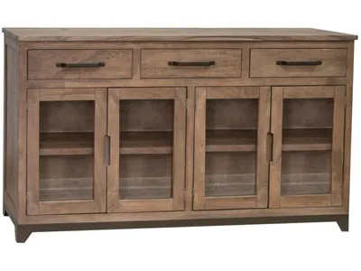 3 Drawer 4 Glass Doors Console - Alternative View