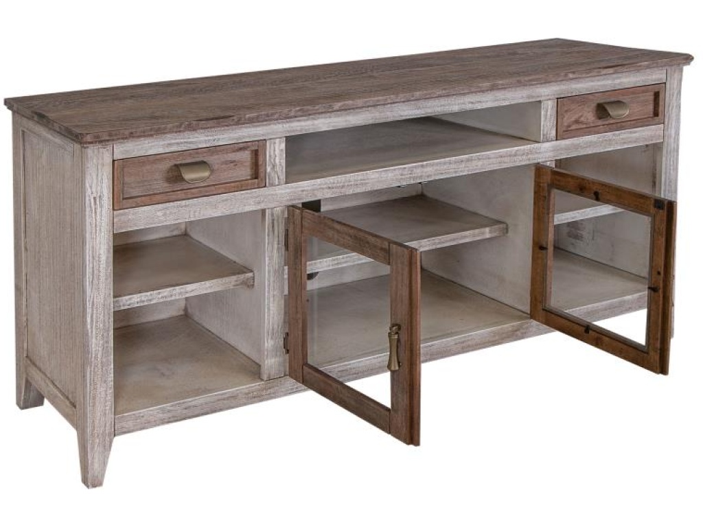2 Drawer 2 Glass Doors 70" TV Stand - image 4