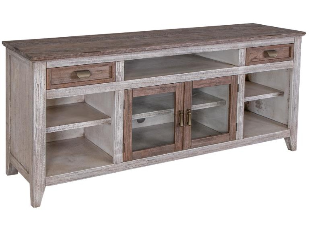 2 Drawer 2 Glass Doors 70" TV Stand - image 2