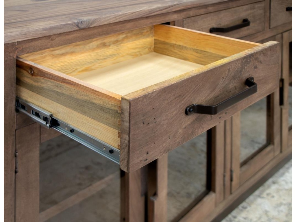 3 Drawer 4 Glass Doors Console - image 4