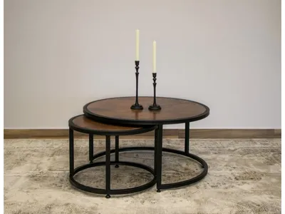 Copper Top & Iron Base Cocktail Table - Alternative View