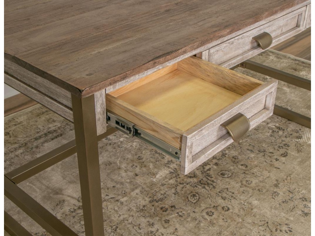 Iron Base 3 Drawer Desk - image 2